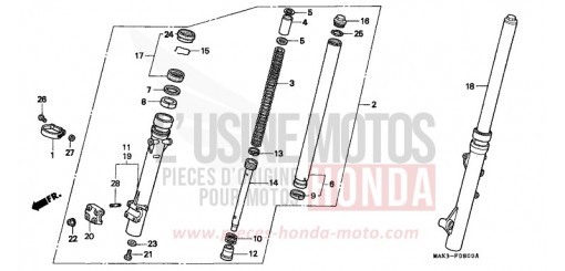 FRONT FORK SLR650V de 1997